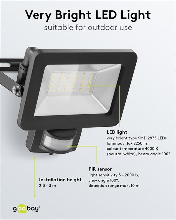 Image du produit Goobay Projecteurs d'extérieur (2550 lm)