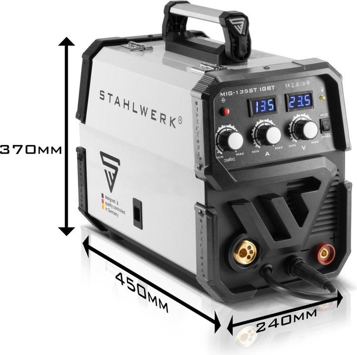 Immagine prodotto Stahlwerk Saldatrice ad arco schermato MIG MAG 135 ST IGBT con 135 ampere con mano elettrica