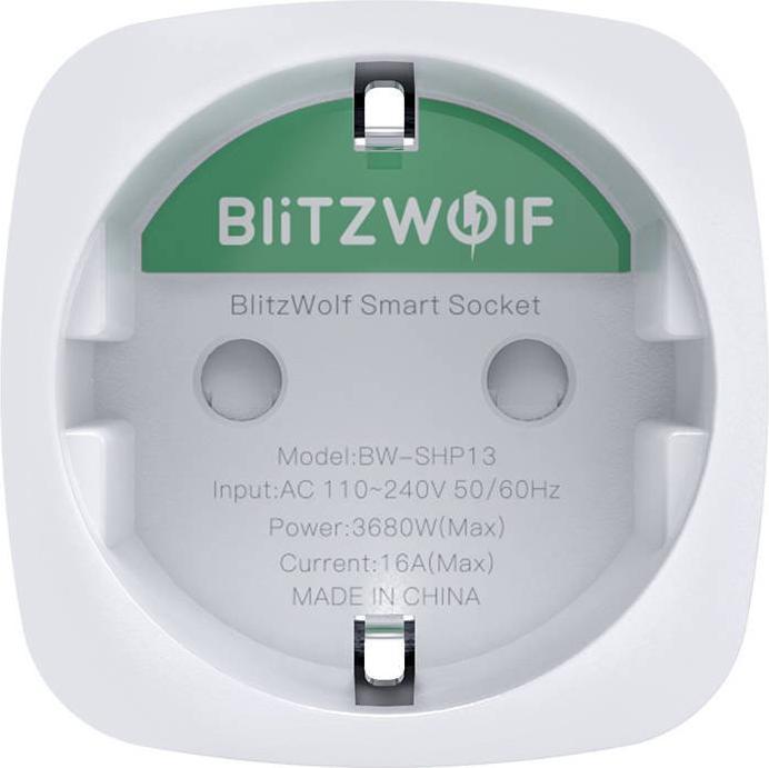 Actual product image BlitzWolf Smart Socket BW-SHP13, ZigBee, (EU) 3680W