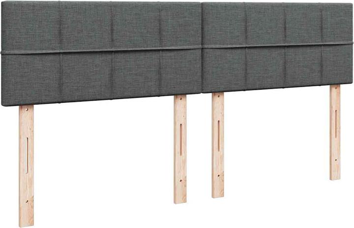 Actual product image VidaXL Ottoman bed with mattresses dark grey 200x200 cm fabric (200 x 200 cm)