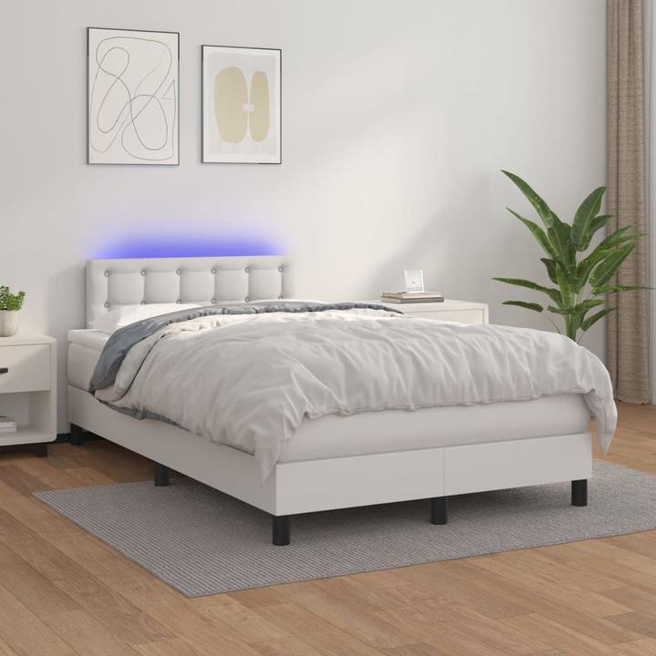 Actual product image VidaXL Bo x springbett mit Matratze & LED 120 x 190 cm Kunstleder (120 x 190 cm, 120 x 190 cm)