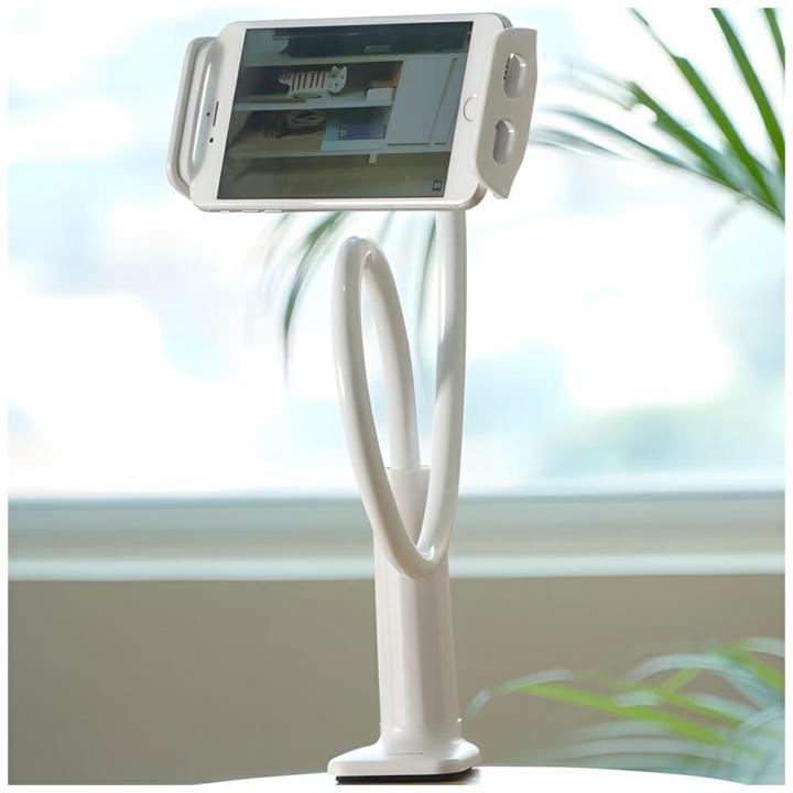 Actual product image Awei uchwyt biurkowy X3 4"-10,5" biały /white długie ramię