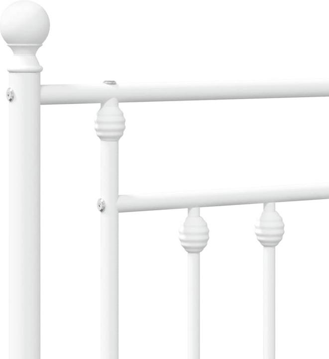 Produktbild VidaXL Bettgestell mit Kopf- und Fussteil Metall Weiss 100x190 (100 x 190 cm)