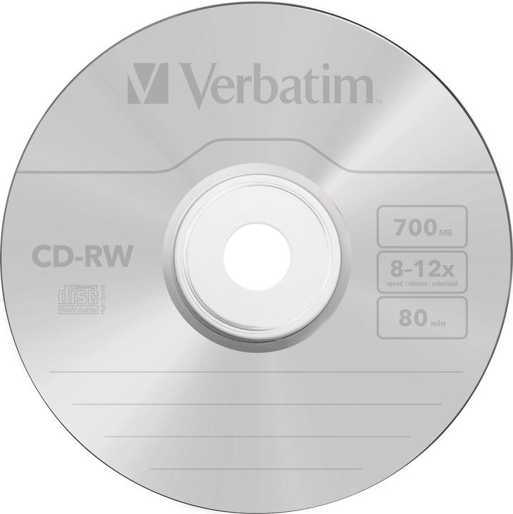 Actual product image Verbatim CD-RW, 700MB, 12x, pack of 10 (10 x)