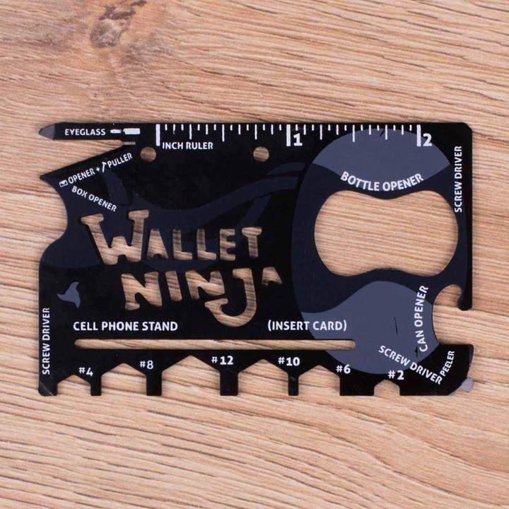 Actual product image Wallet Ninja 18in1 Multi-Tool (18 Functions)