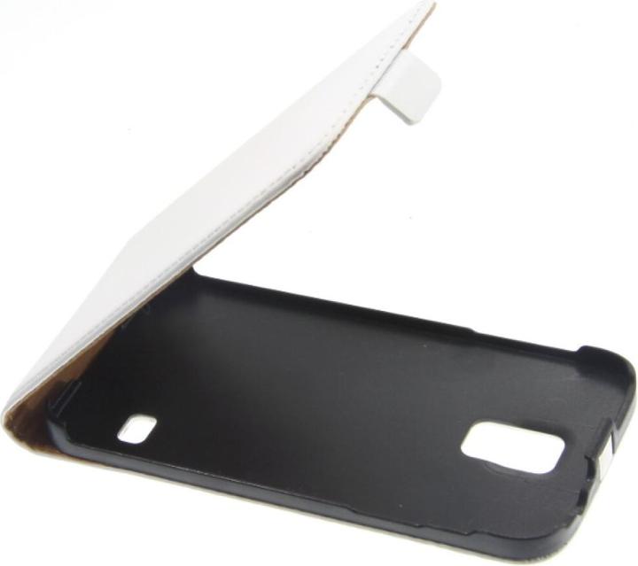 Actual product image OEM Slim leather Flip Case S5 Galaxy G900 - White (Samsung Galaxy S5)