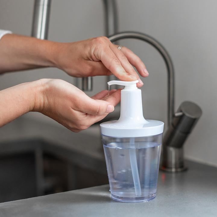 Image du produit Koziol Distributeur de savon Flow 250 ml, bleu/transparent