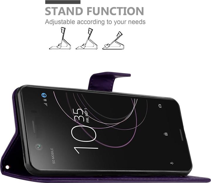 Actual product image Cadorabo Flower Book Case for Sony Xperia XZ1 COMPACT (Sony Xperia XZ1 Compact)