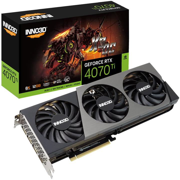 Image du produit Inno3D GeForce RTX 4070 Ti X3 OC (12 Go)