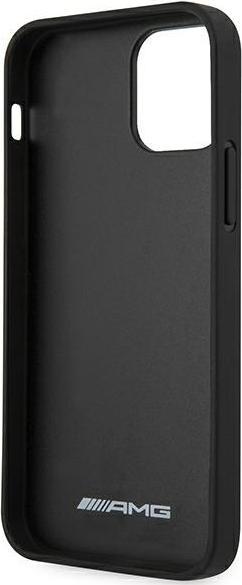 Produktbild Mercedes AMG AMHCP12LDOLBK iPhone 12 Pro Max 6,7" czarny/black hardcase Leather Hot Stamped (Apple iPhone 12 Pro Max)