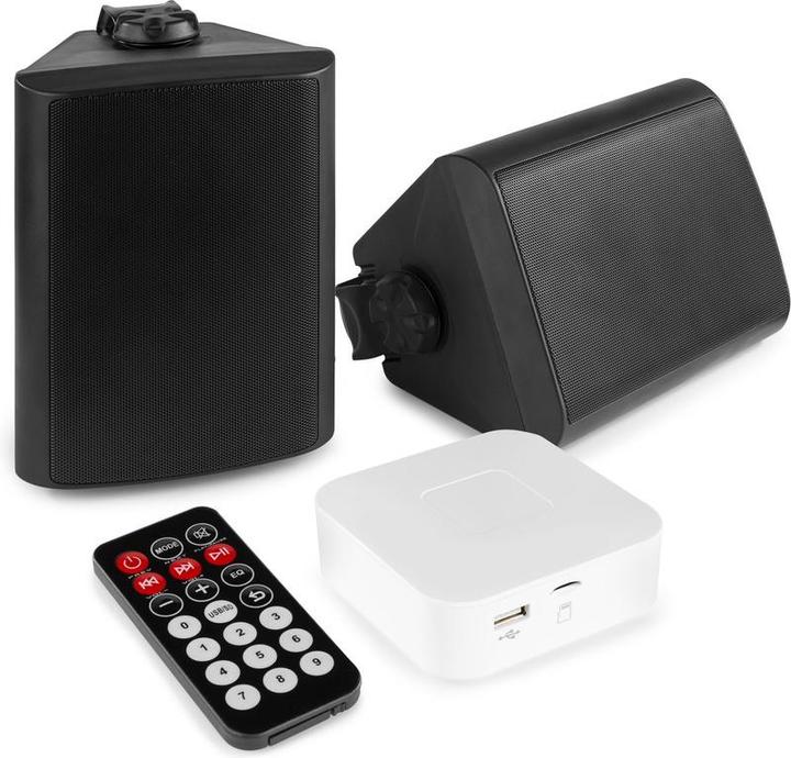 Immagine prodotto Power Dynamics Set di altoparlanti Bluetooth con 2 altoparlanti da 5 pollici per il salotto, le terrazze, ecc. -