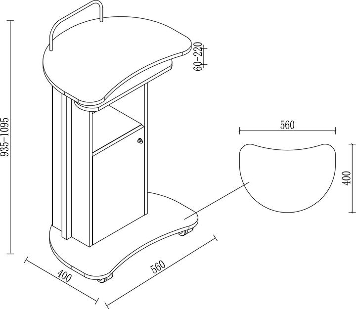 Immagine prodotto VCM Komil (56 x 41 x 111 cm)