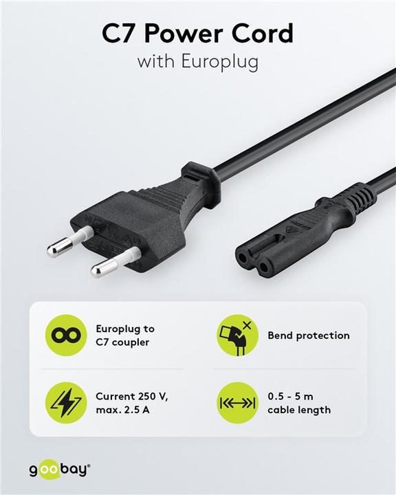 Produktbild Goobay Euro Anschlusskabel (1.50 m)