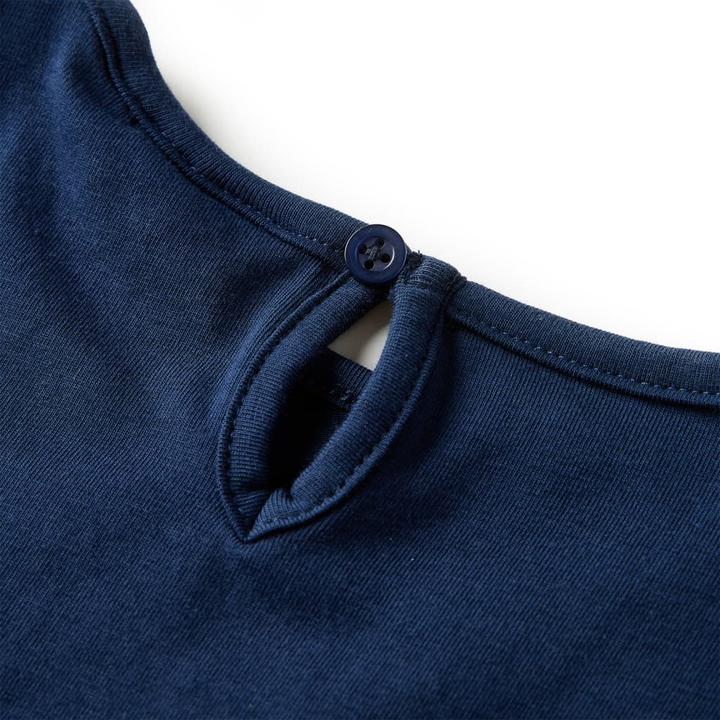 Immagine prodotto VidaXL Camicia da bambino a maniche lunghe blu navy 128,Materiale: 95 % cotone (128)