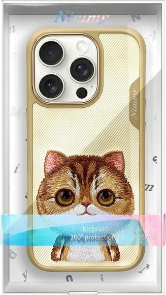 Produktbild Nimmy case iPhone 16 Pro 6.3" khaki Big Eyed Pet 2.0 Cat (Apple iPhone 16 Pro)