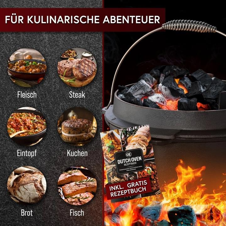 Produktbild Gusskönig Dutch Oven Set mit Standfüssen