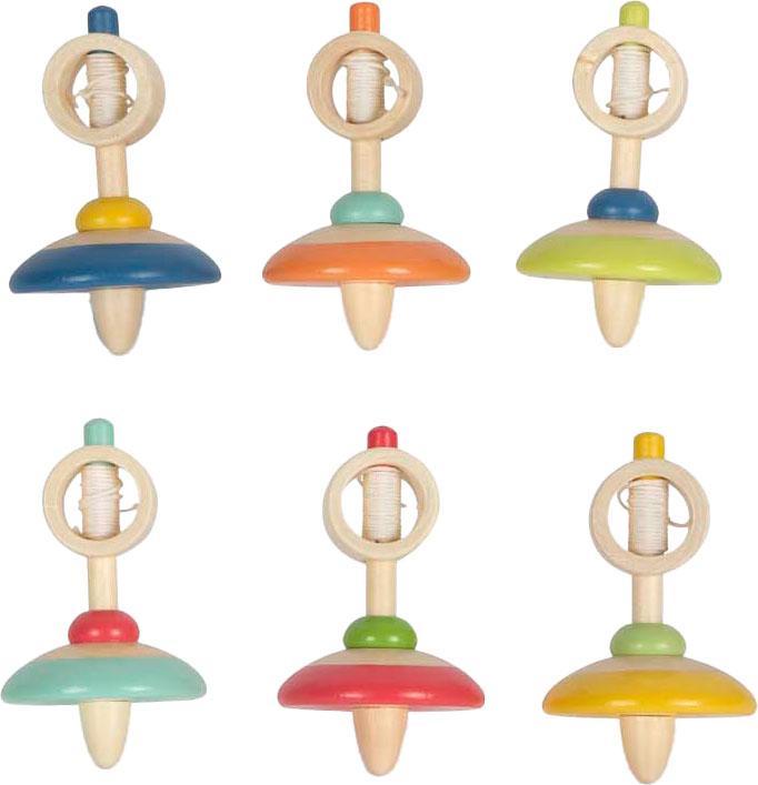 Actual product image small foot Wooden Top with String Display