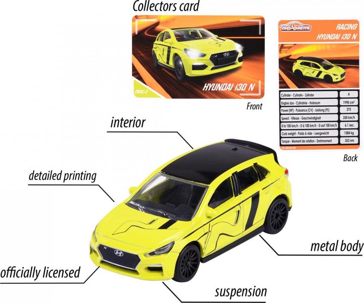 Image du produit Majorette Racing Hyundai i30N, jaune