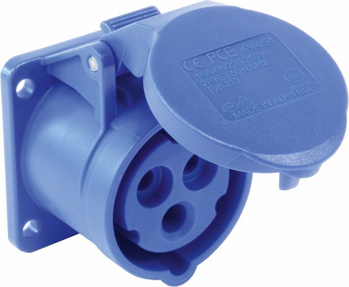 Actual product image PCE 313-6f5 Junction box straight 16A 3p 6h IP44/54
