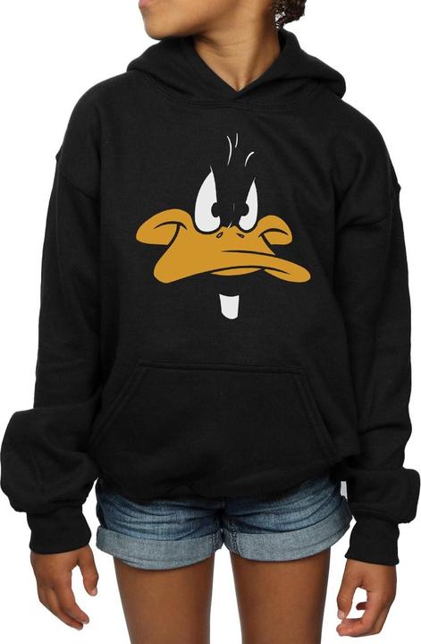 Produktbild Looney Tunes Daffy Duck Big Face Kapuzenpullover Mädchen (152, 158)