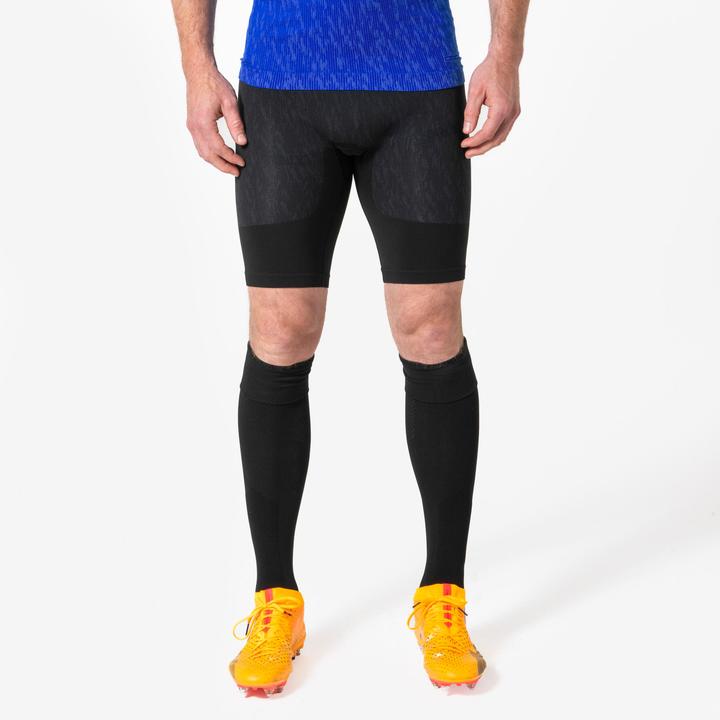 Kipsta Damen/Herren Fussball Funktionsshorts - Keepdry schwarz (L)