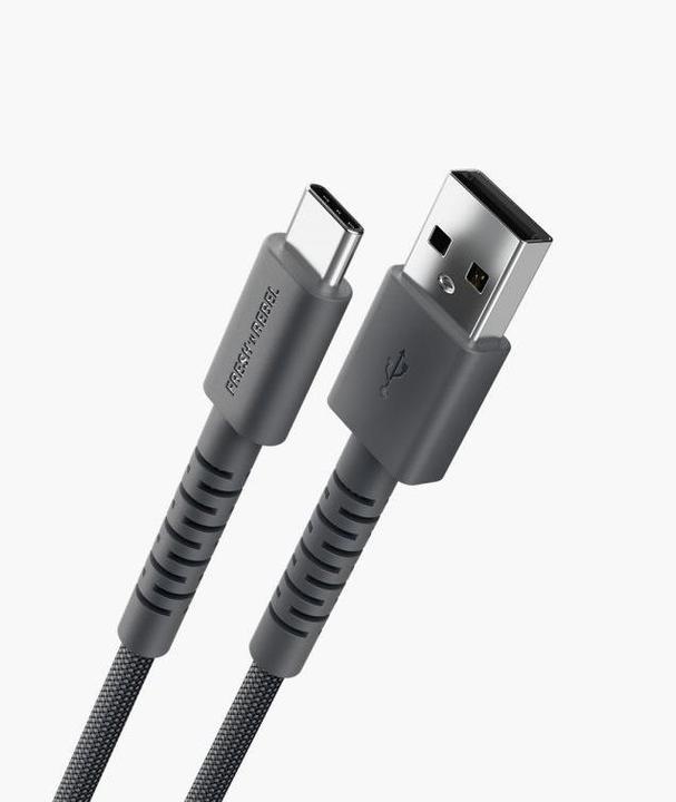 Produktbild Fresh'N Rebel Fresh 'n Rebel USB-A zu USB-C silicon geflochtenes Kabel "FlexWave" 70cm, Storm Grey (0.70 m, 18 W)
