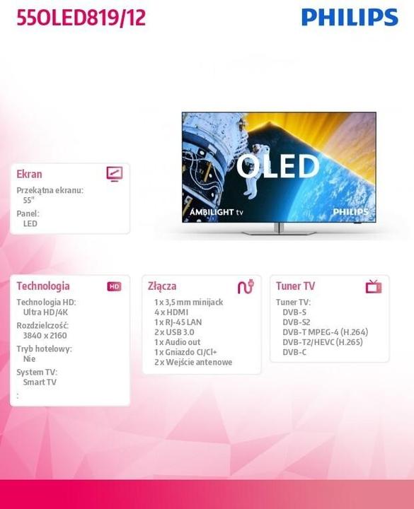 Produktbild Philips TV 55OLED819/12 (55", OLED, 4K)