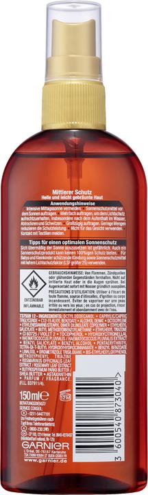 Actual product image Garnier Ambre Solaire (Suntan oil, SPF 20, 150 ml, 161 g)
