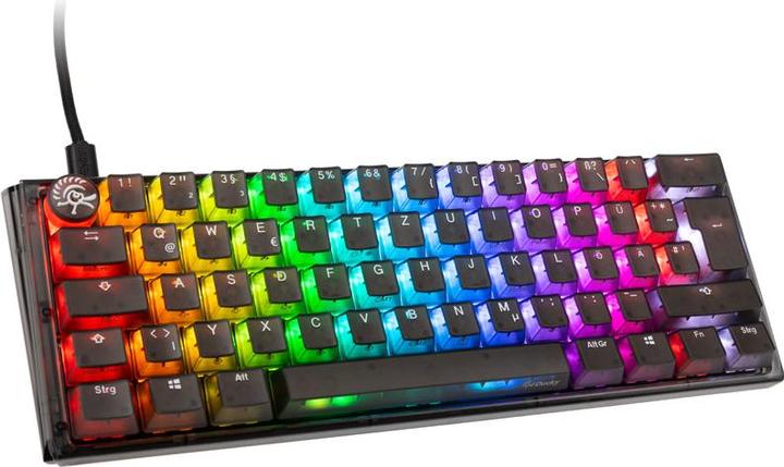 Actual product image Ducky One 3 Aura Black Mini Gaming Keyboard, RGB LED - Kailh Jellyfish Y (DE, Cable)