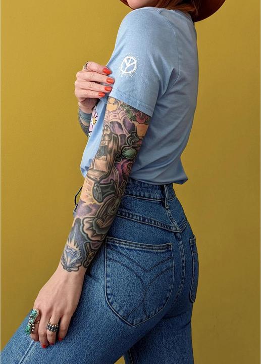 Immagine prodotto Universal Textiles Maglietta da donna/ragazzo in cotone con arcobaleni, amore e pace (XXL)