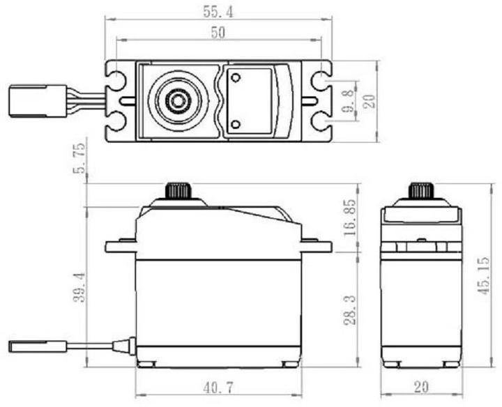 Actual product image Savöx Standard Servo SC-0254MG+ 7.2 kg Digital
