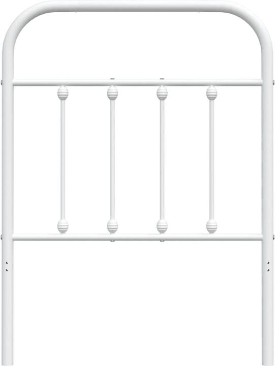 Image du produit VidaXL Kopfteil Metall Weiss 75 cm, Farbe: Weiss, Material (80 x 3 x 100 cm)