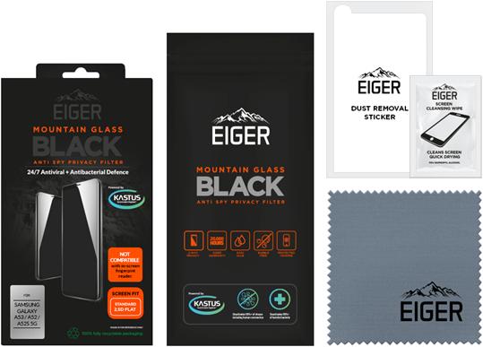 Image du produit Eiger Mountain Glass Black (1 pièce(s), Samsung Galaxy A52s 5G, Samsung Galaxy A53 5G)