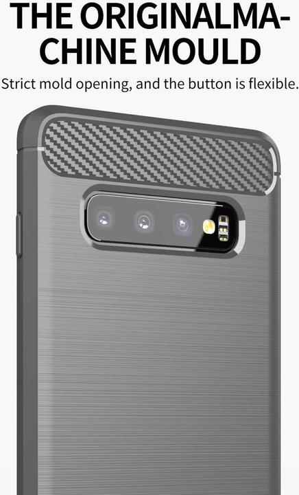 Immagine prodotto Cadorabo TPU Ultra sottile in acciaio inossidabile al carbonio Combi Cover (Samsung Galaxy S10)