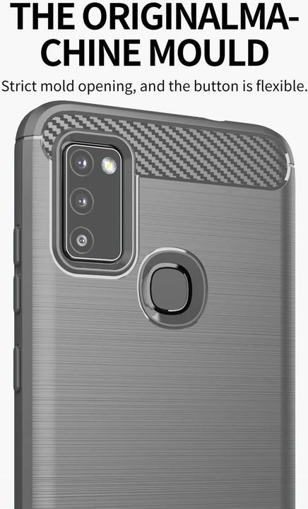 Produktbild Cadorabo TPU Ultra Slim carbon edelstahl Kombi Cover (Samsung Galaxy M51)