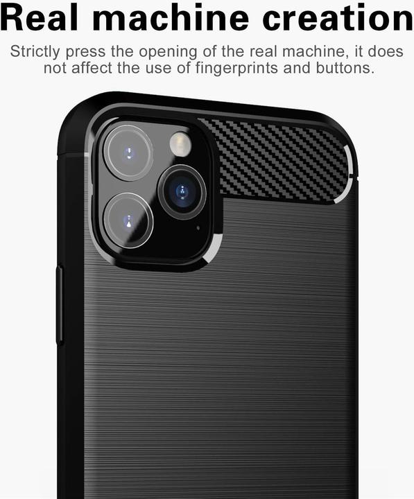 Produktbild Cadorabo TPU Ultra Slim carbon edelstahl Kombi Cover (Apple iPhone 11 Pro Max)