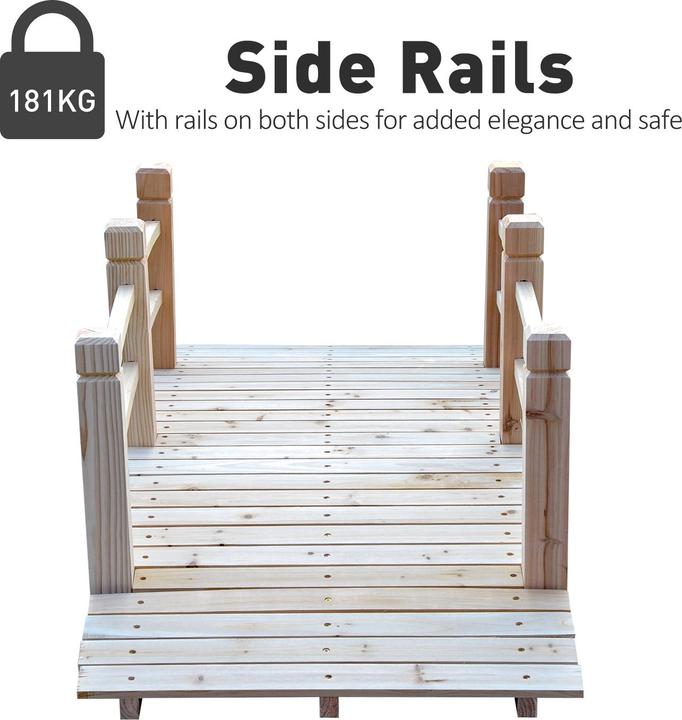 Produktbild Outsunny Gartenbrücke mit Geländer