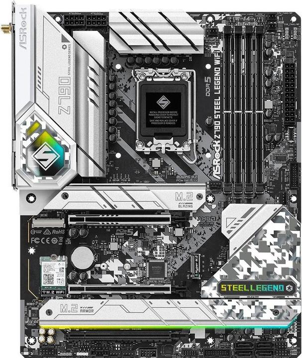 Actual product image AsRock Z790 STEEL LEGEND WIFI ATX Intel DDR5 So.1700 retail (LGA 1700, Intel Z790, ATX)
