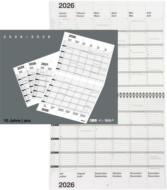 Actual product image Biella 10-year calendar (30 x 24 cm, Hardcover, French, German)