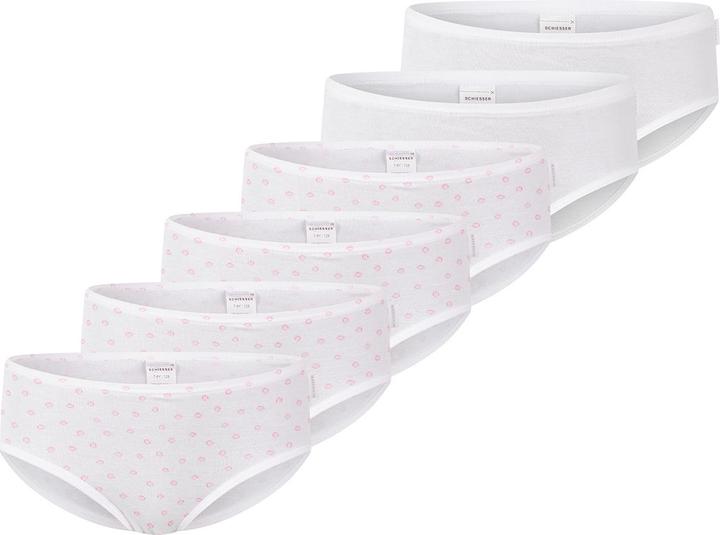 Immagine prodotto Schiesser Confezione da 6 slip / mutande per bambine in cotone biologico a coste sottili (98, confezione da 6)