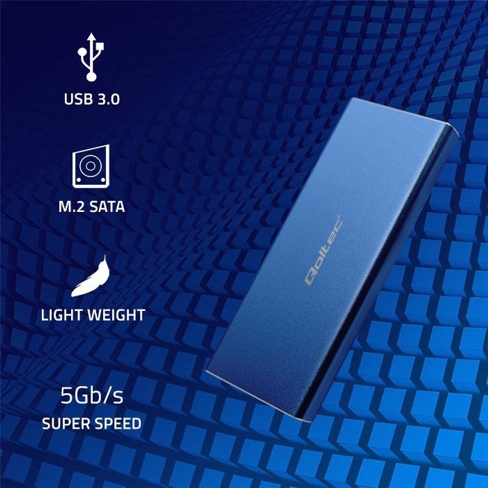 Produktbild Qoltec Aluminium-Gehäuse (M.2 2242)