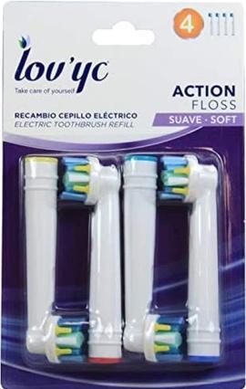 Produktbild Lov'yc Lovyc Elektrische Zahnbürste Ersatz für weiche Zahnseide Action 4 Einheiten (1 x)