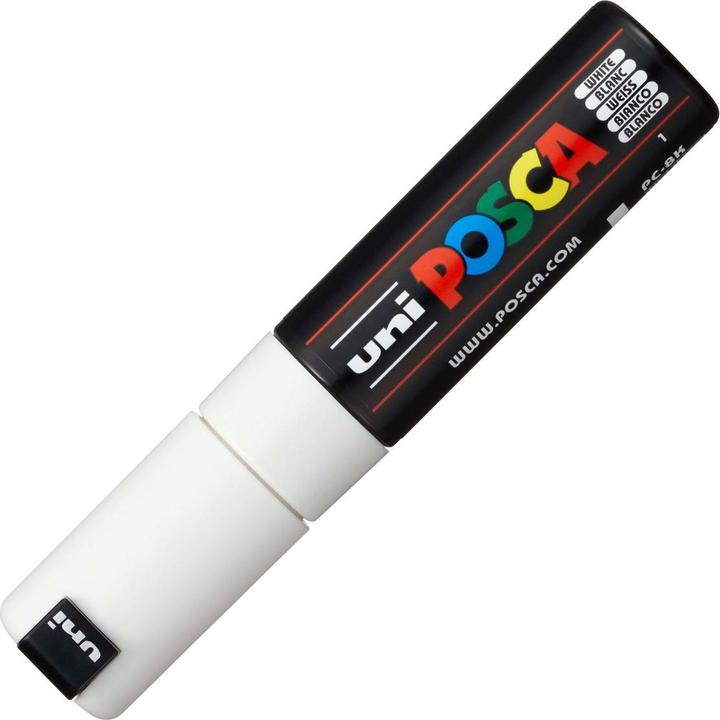Actual product image Posca Marker PC-8K wedge tip (White, 8 mm, 1 x)