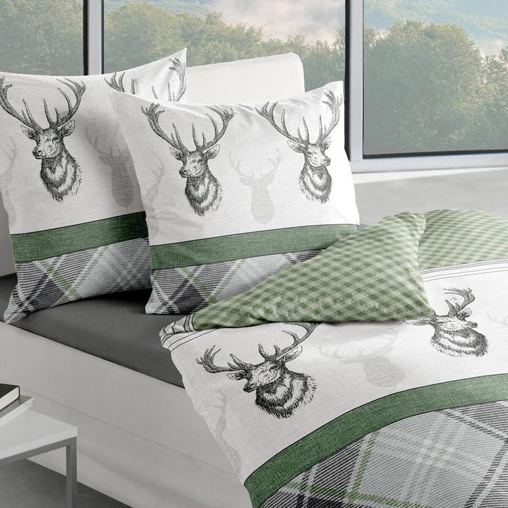 Actual product image Traumschlaf Deer (Bedding set, 155x200 cm + 80x80 cm)
