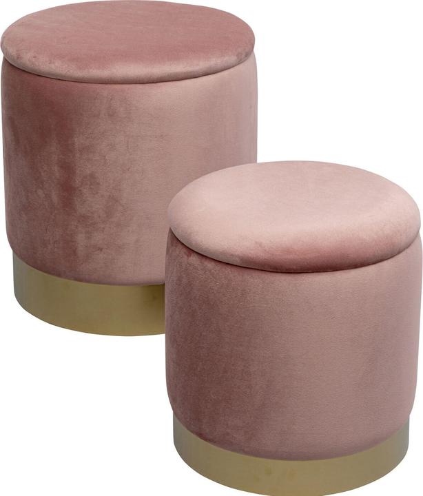 Produktbild Kare Design Hocker Cherry Storage Rose Brass (2/Set)