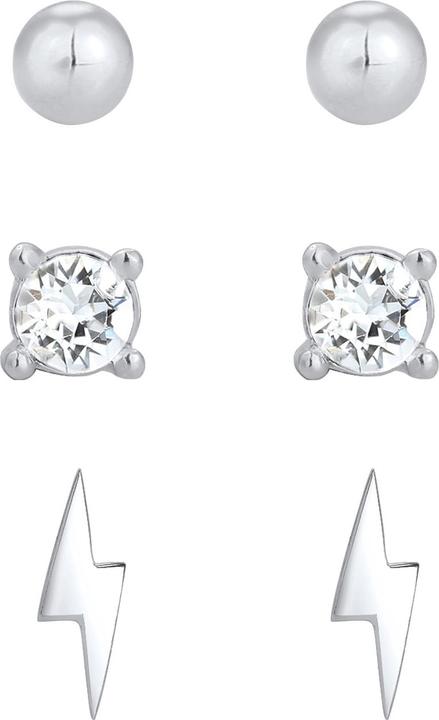 Produktbild Elli Blitz, Kristall Ohrstecker, Kugel (Glaskristall, 925er Sterling Silber)