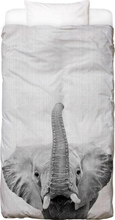 Actual product image Juniqe Elephant Black | White Photograph (Bedding set, 160 x 210 cm, 50 x 60 cm)