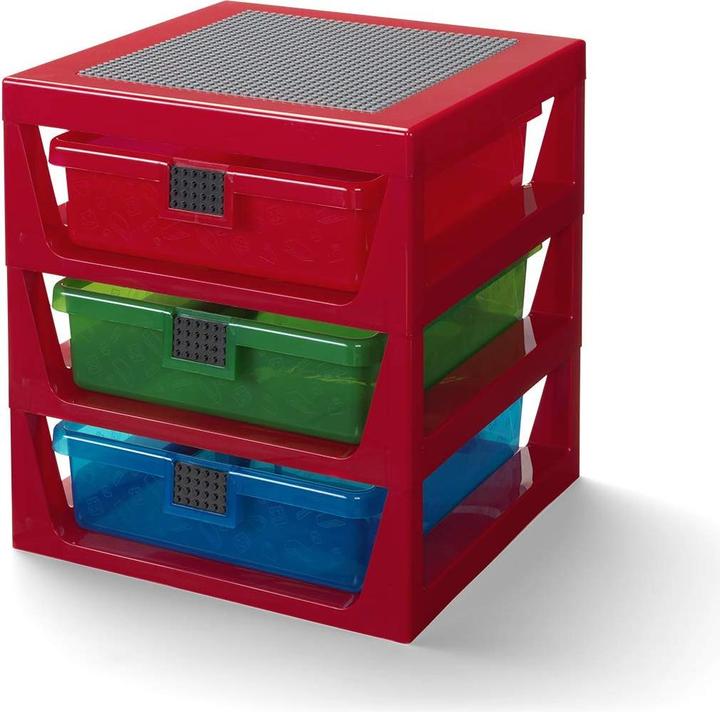 Image du produit Room Copenhagen Étagère de rangement à 3 tiroirs, taille unique, rouge