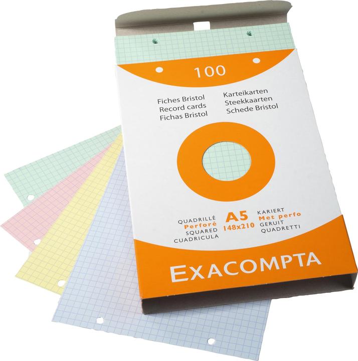 Produktbild Exacompta Karteikarten (A4, 205 g/m², 100 x)