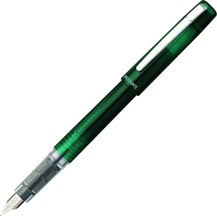 Actual product image Platinum Prefounte Dark Emerald, F Eternal fountain pen, in plastic packaging, blister, green (Dark emerald, 1 x)